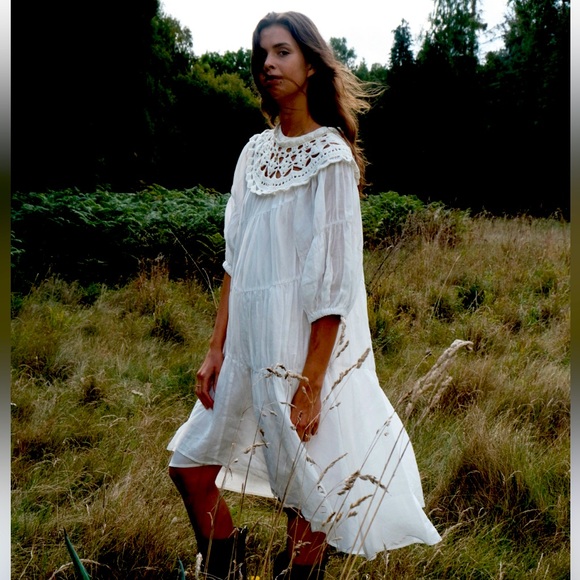 Sea New York Crochet Yoke Maxi Dress – Size L - Picture 1 of 13